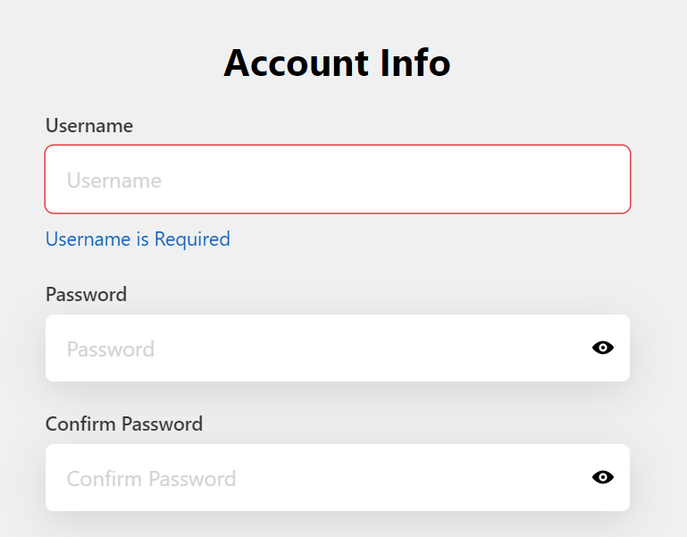 Enter account information