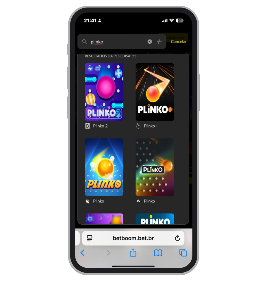 No site da BetBoom encontrará mais de 20 jogos Plinko