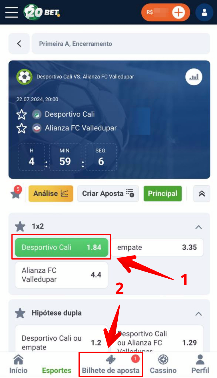 Escolhe uma aposta simples da 20Bet ou uma múltipla