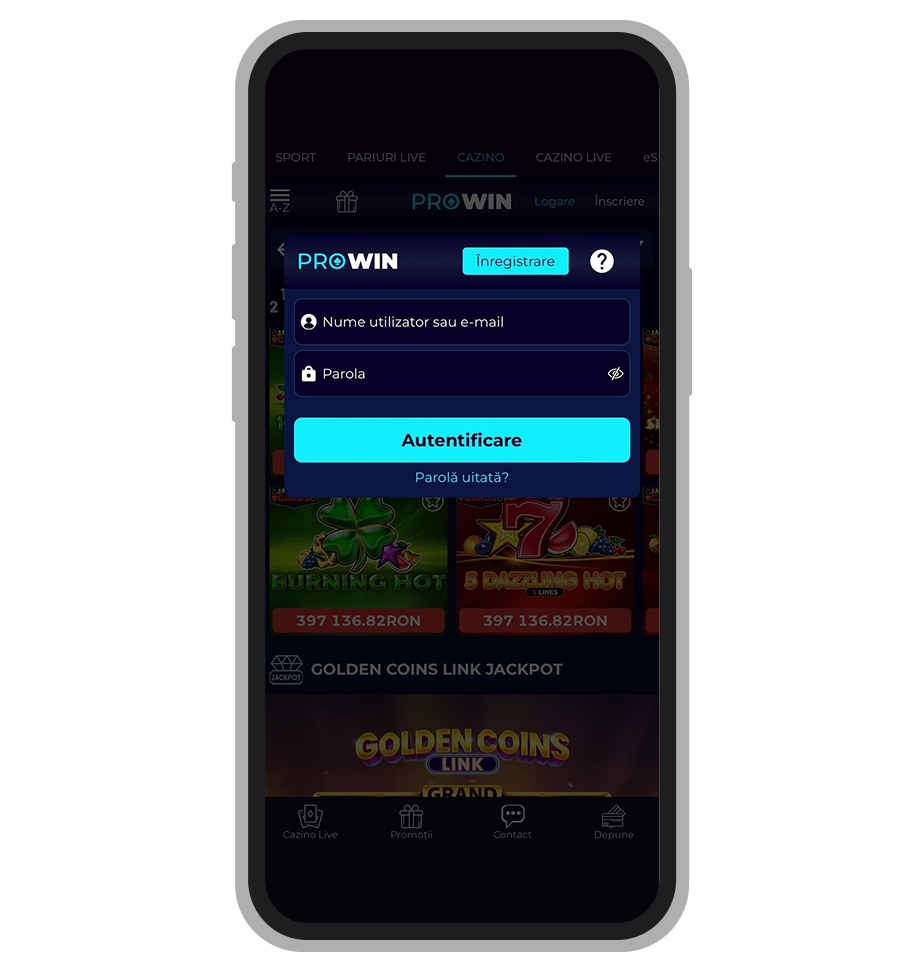 Formular de logare Prowin