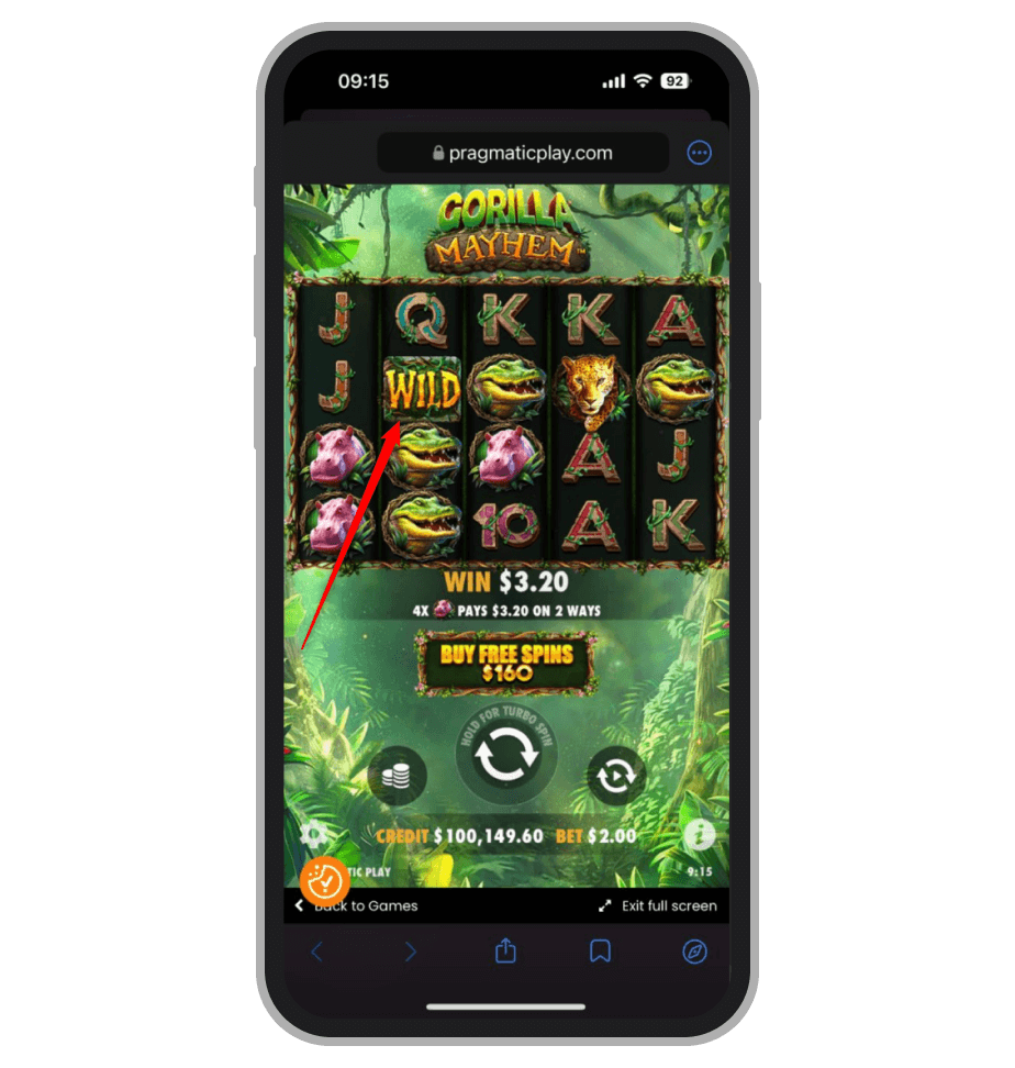 Вайлд символ в автомате Gorilla Mayhem