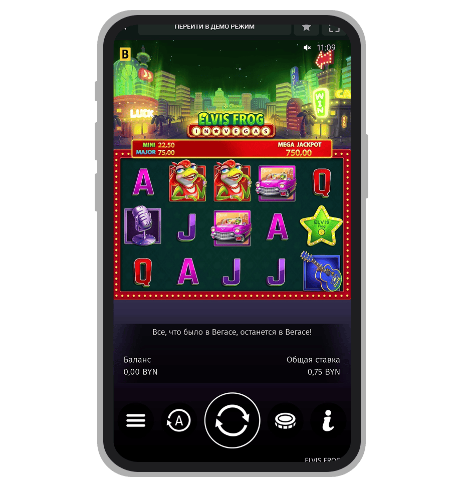 Графика и интерфейс игры Elvis Frog in Vegas