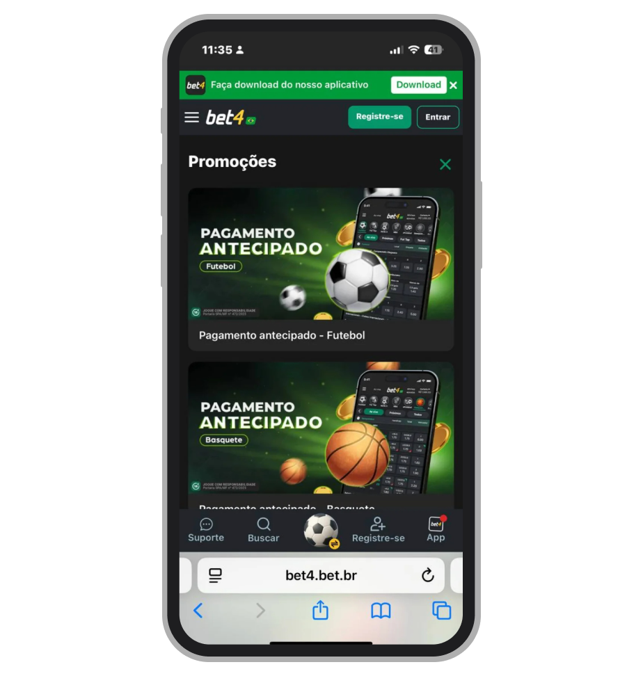 Promoções Bet4