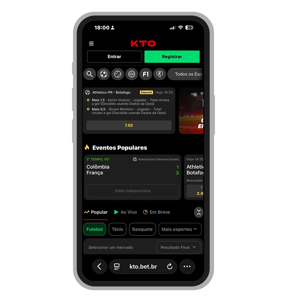 A platafroma KTO se destaca pelas promoções e ótimas odds no Brasileirão