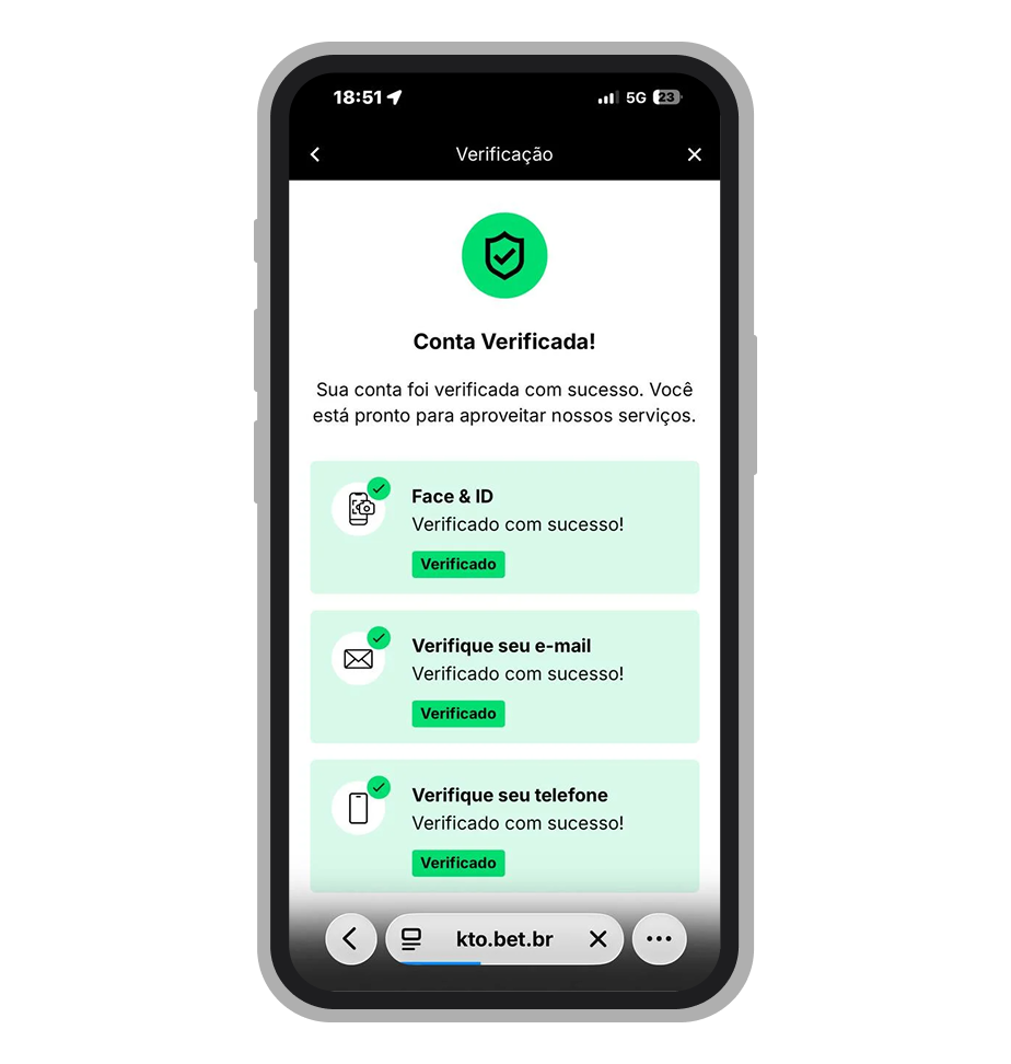 Proceda com a verificação da sua conta 