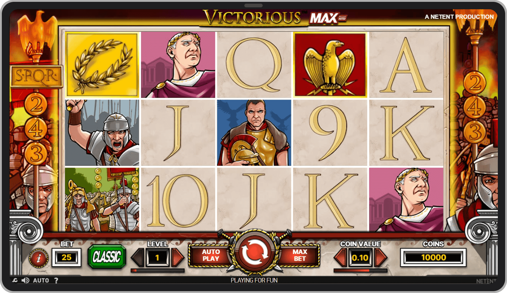 Main Game in "Max" mode