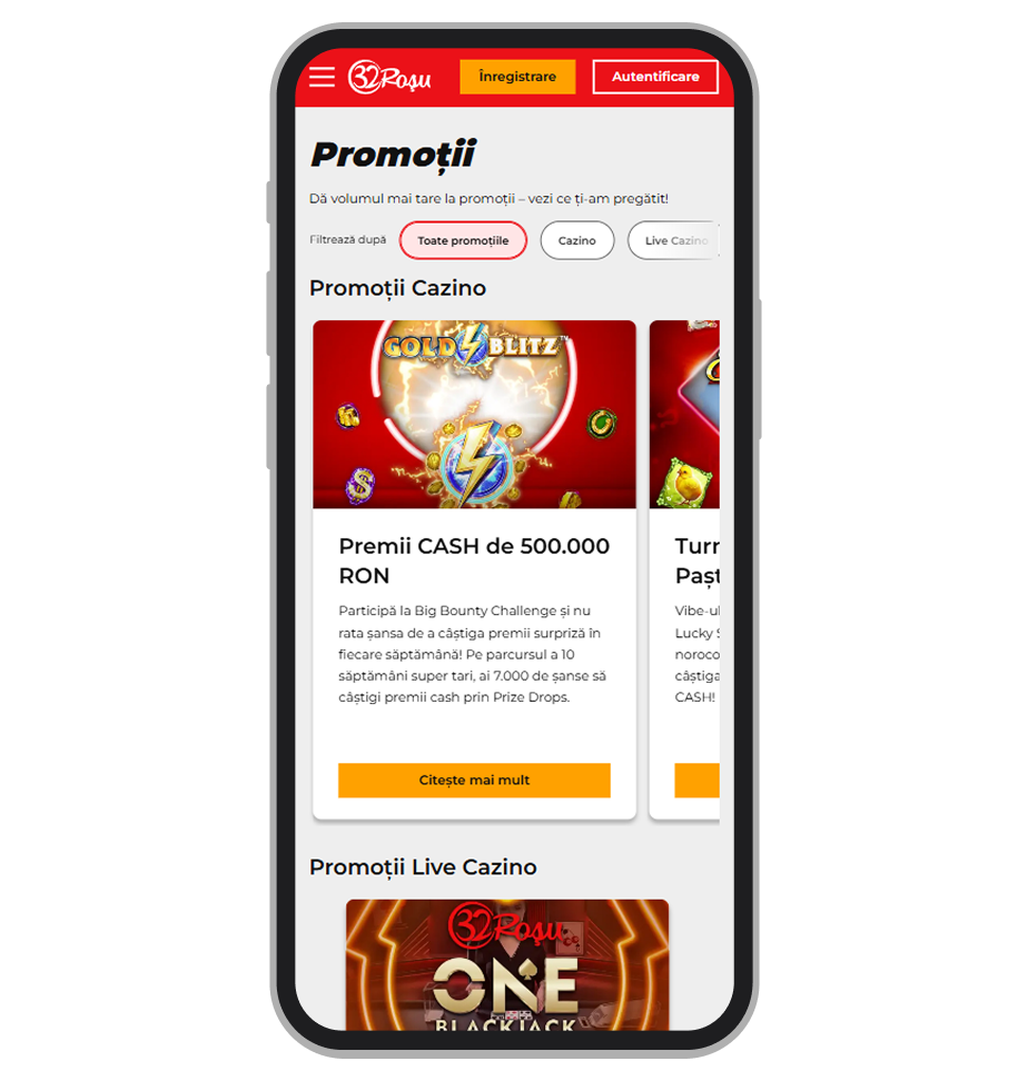 Bonusuri și promoții 32Roșu Casino