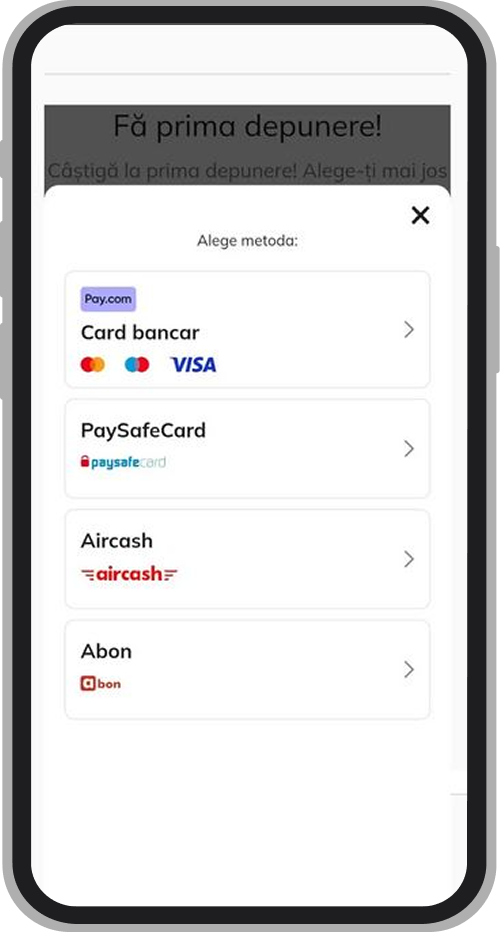 Opțiuni de depunere Luck Casino