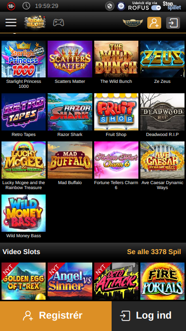 Videoslots' katalog