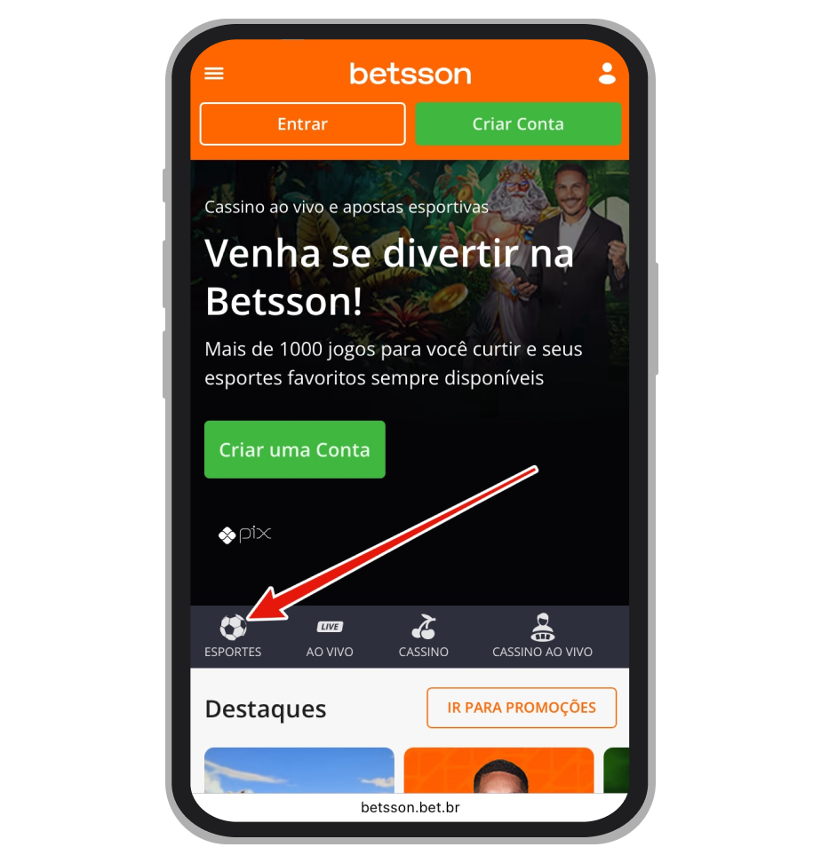 Apostas esportivas na Betsson