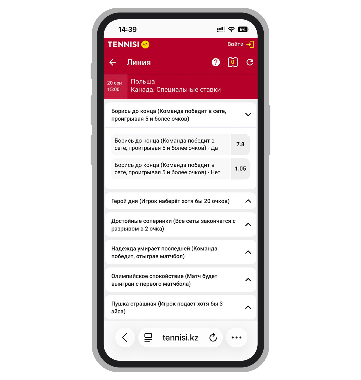 Нестандартные рынки Tennisi