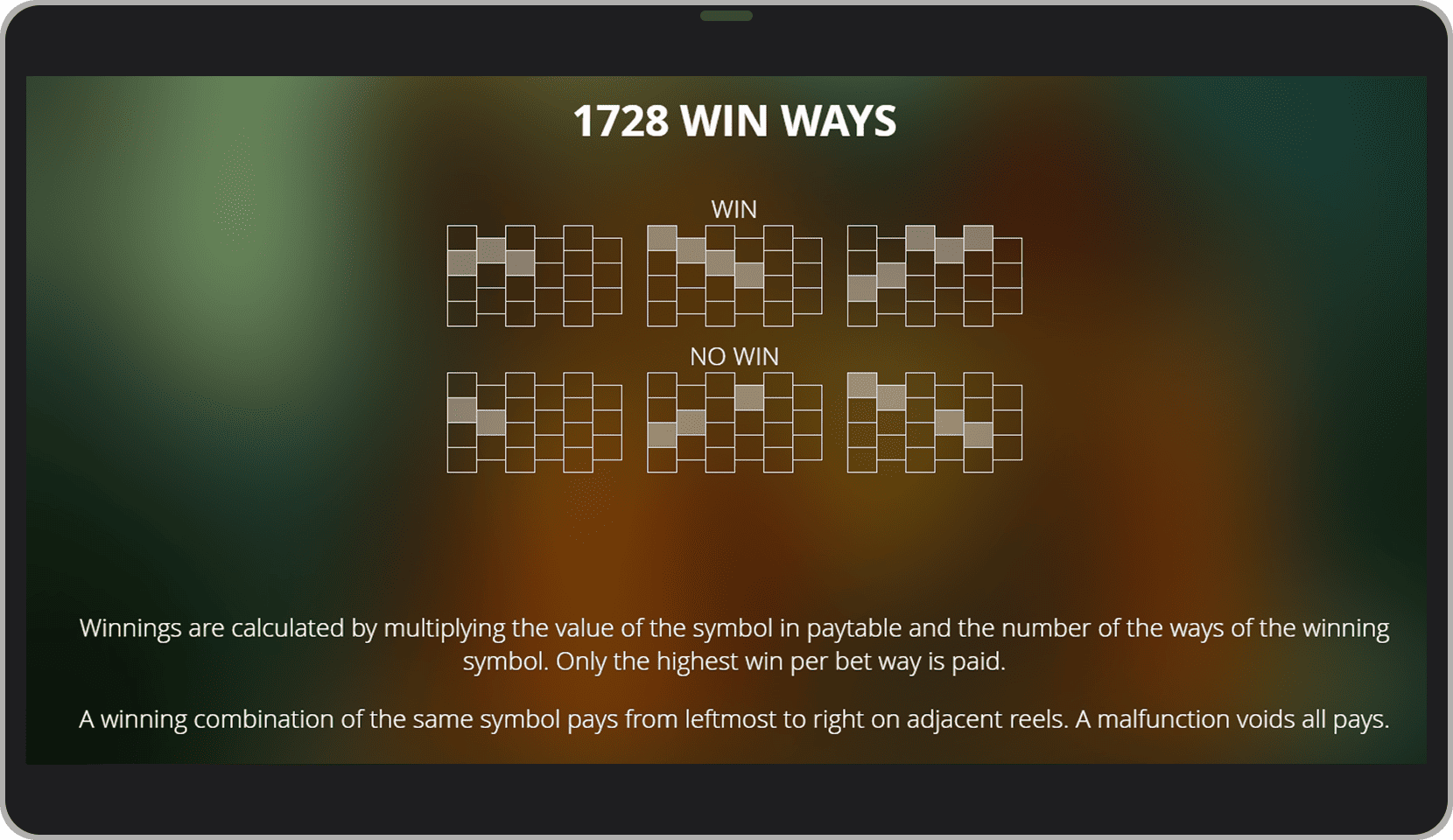 Screenshot with rules