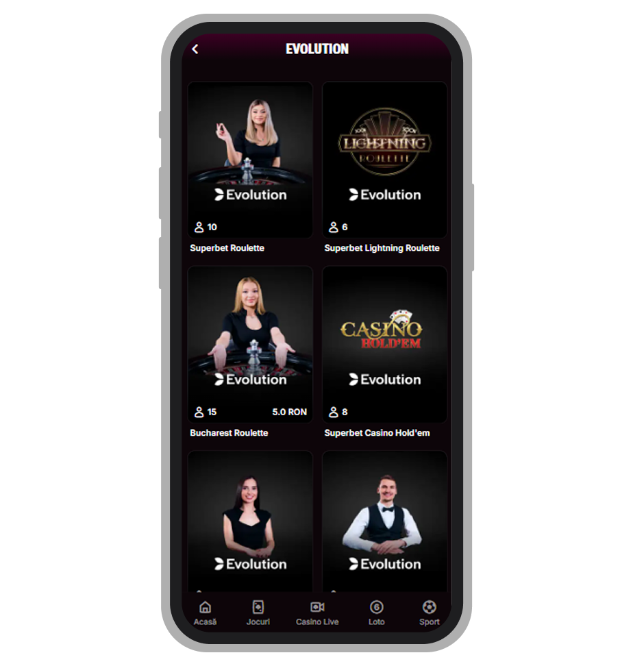 Mese Evolution la Superbet