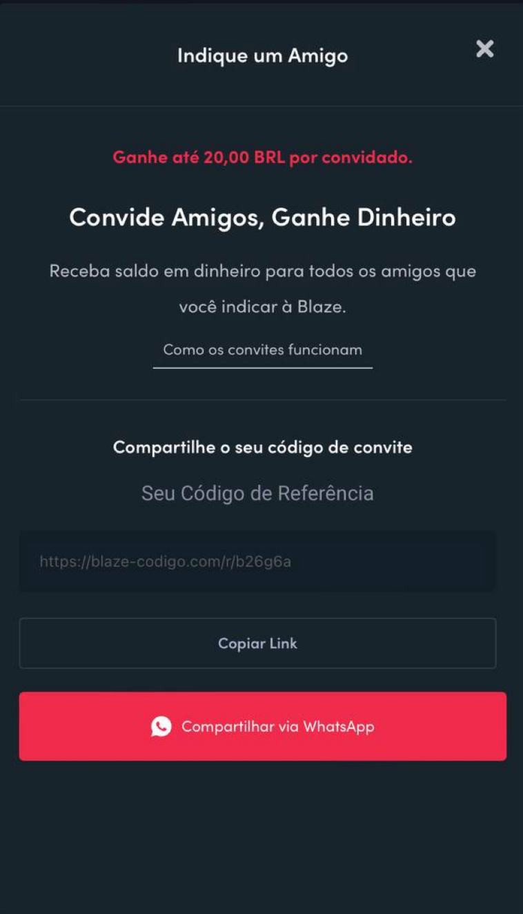 Você pode ganhar R$20 por trazer um amigo para a plataforma