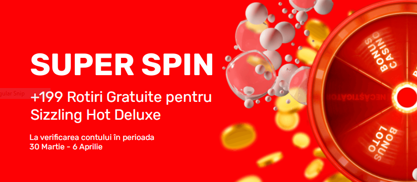 Bonus fara depunere Superbet Cazino 199 rotiri gratuite