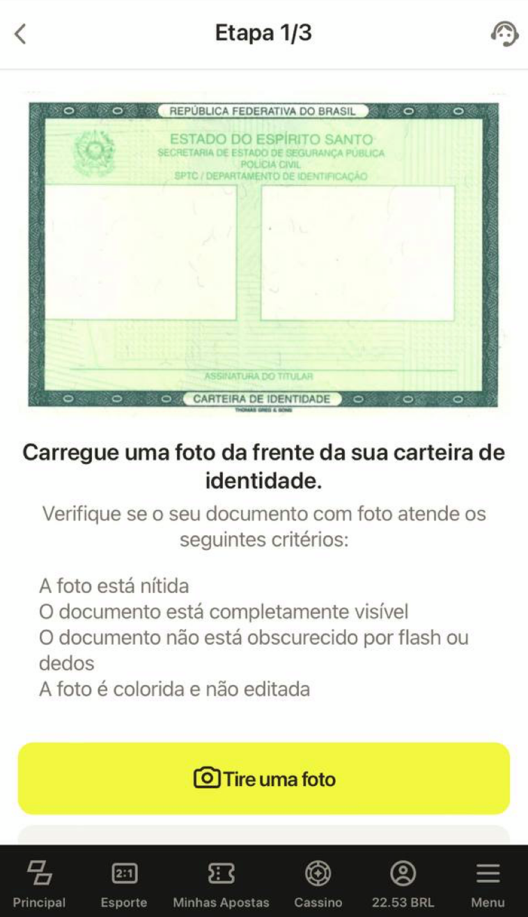 Carregue o arquivo com documento