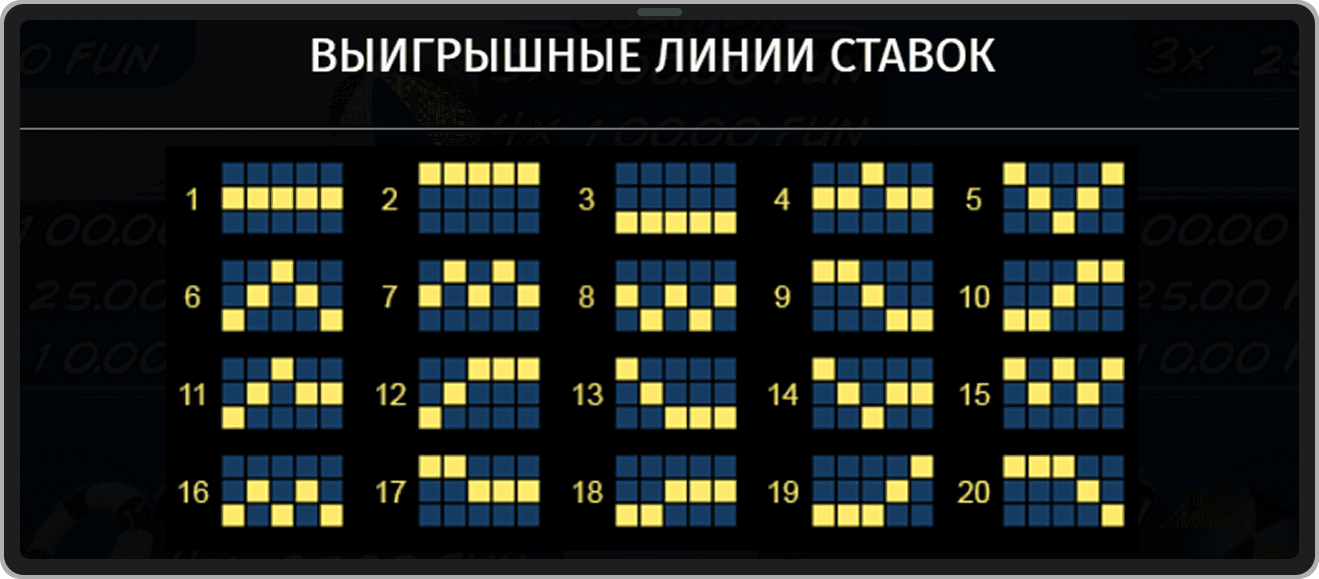 Линии выплат