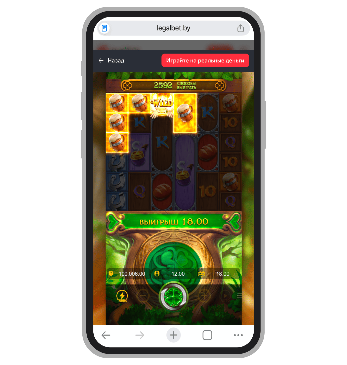 Выигрыш в Leprechaun Riches