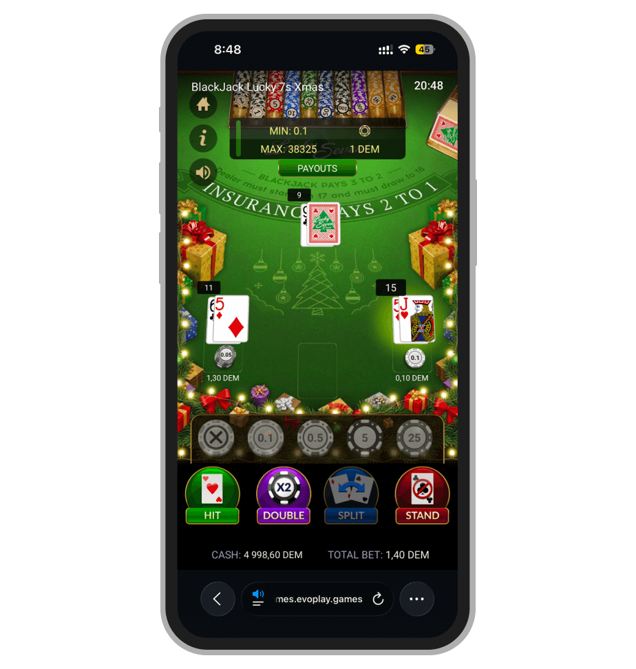 BlackJack Lucky 7s Xmas