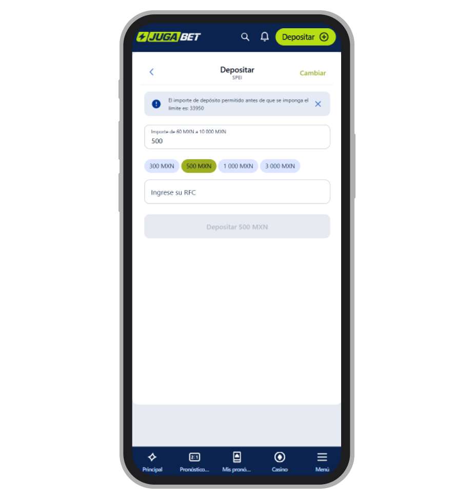 Sección de depósito