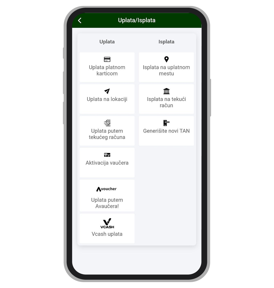 Stranica sa plaćanjima