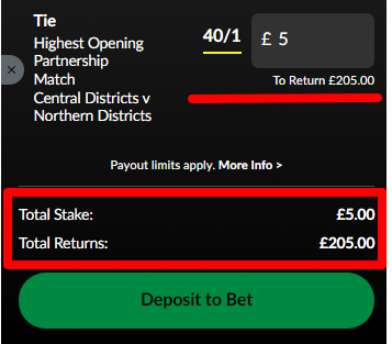 View your betslip and place your bets.
