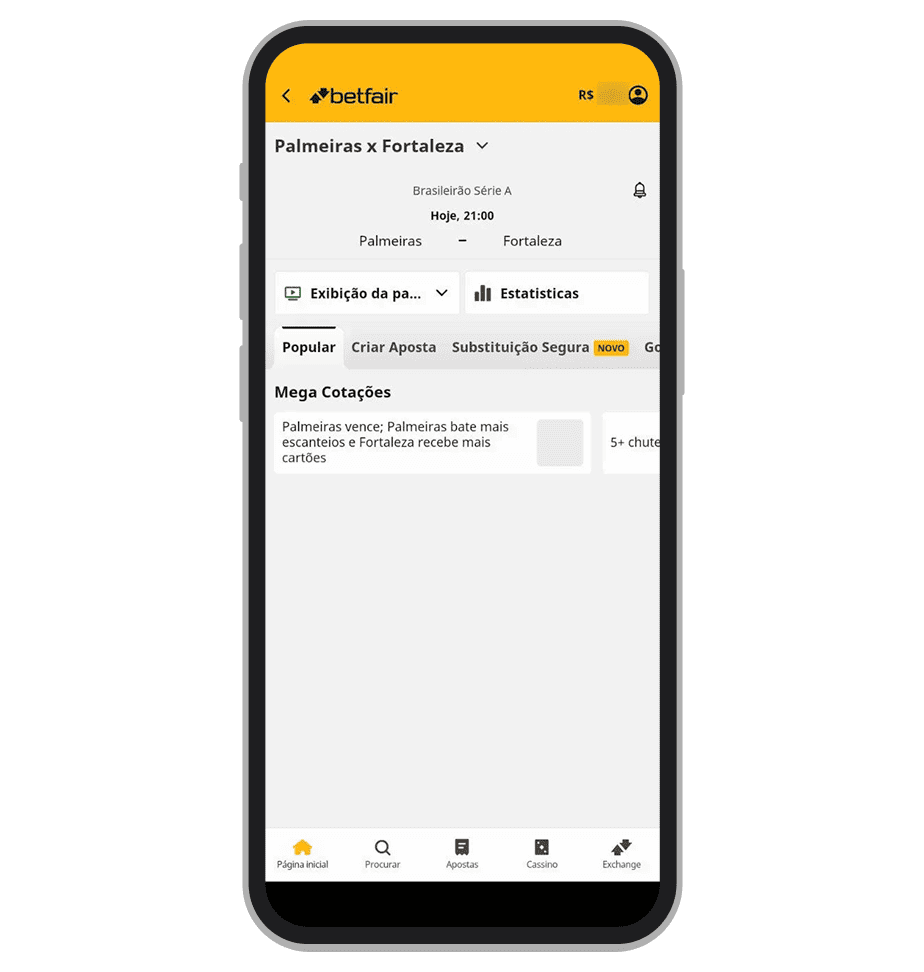 Apostas esportivas  no app