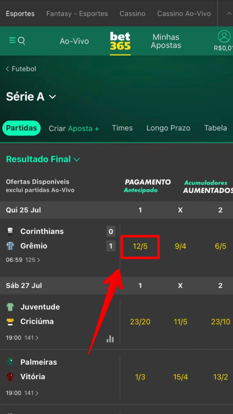 Clique num dos resultados disponíveis