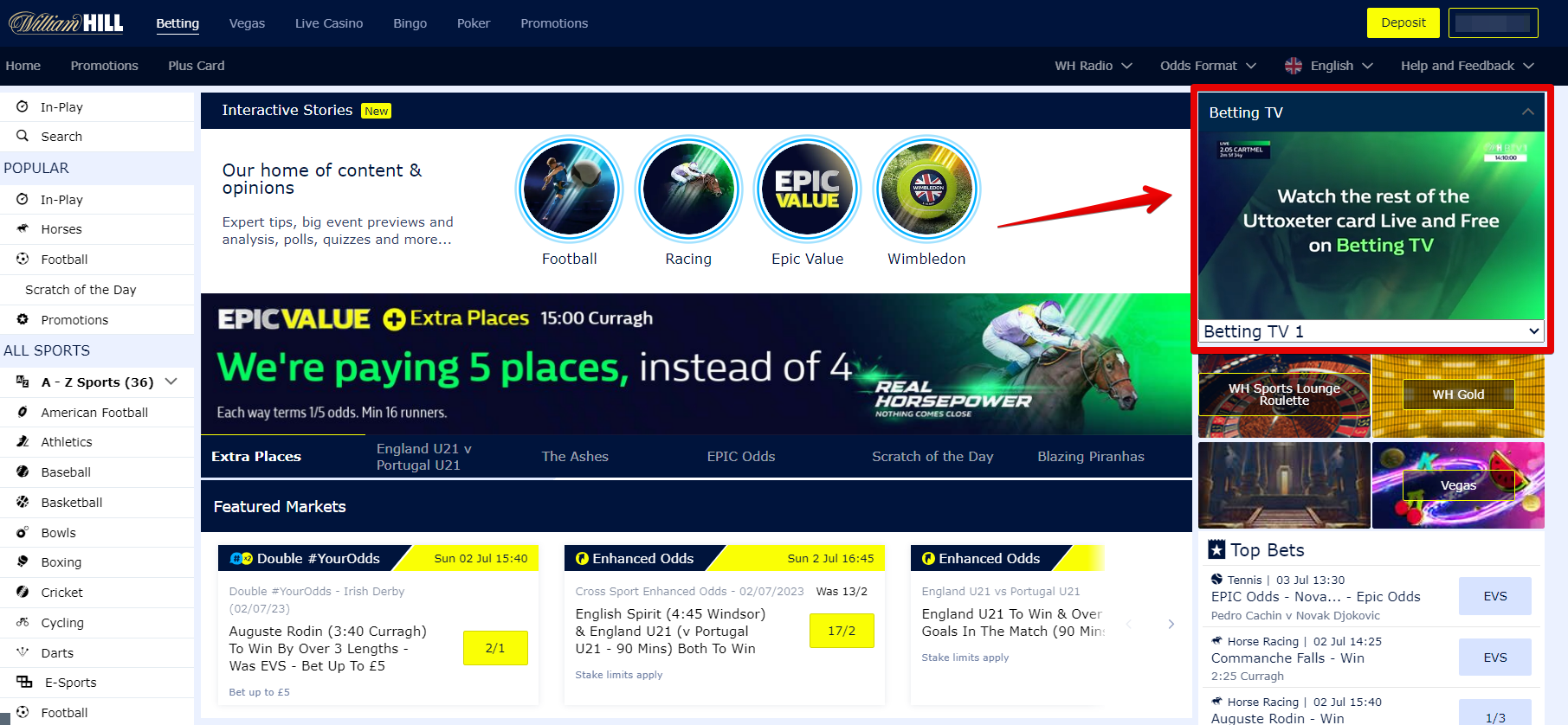 William Hill TV