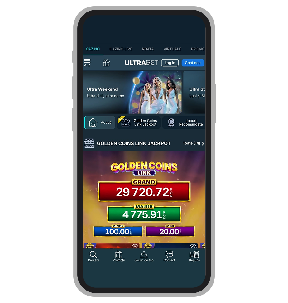 Secțiunea Jackpot Golden Coins Link