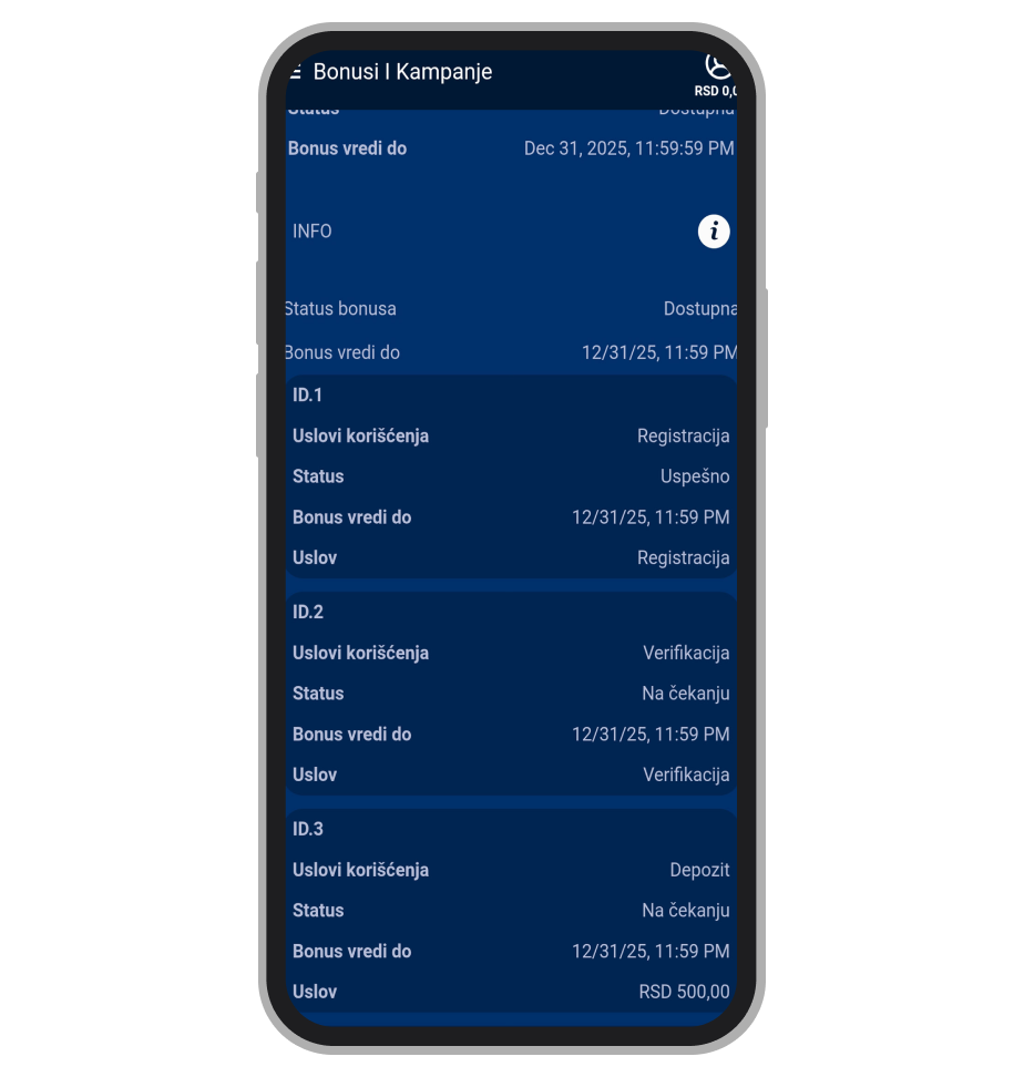 Taš Bet opšta pravila bonusa