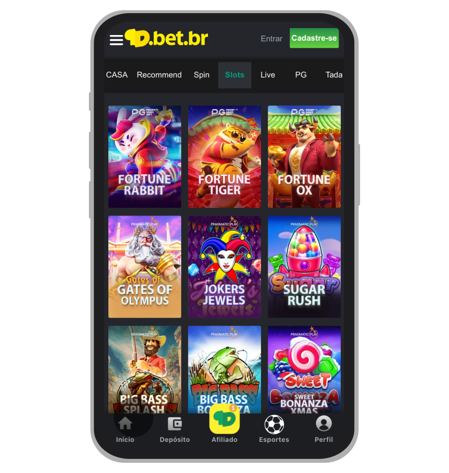 Slots da plataforma 9D 
