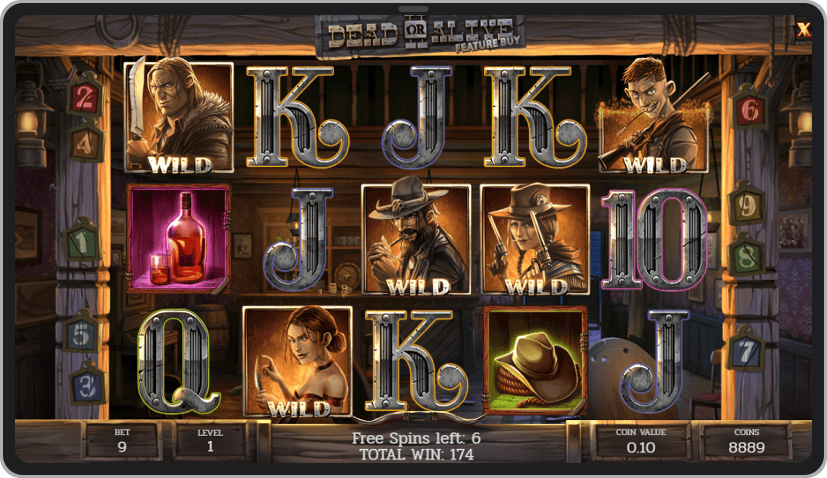 Bonus režim Old Saloon