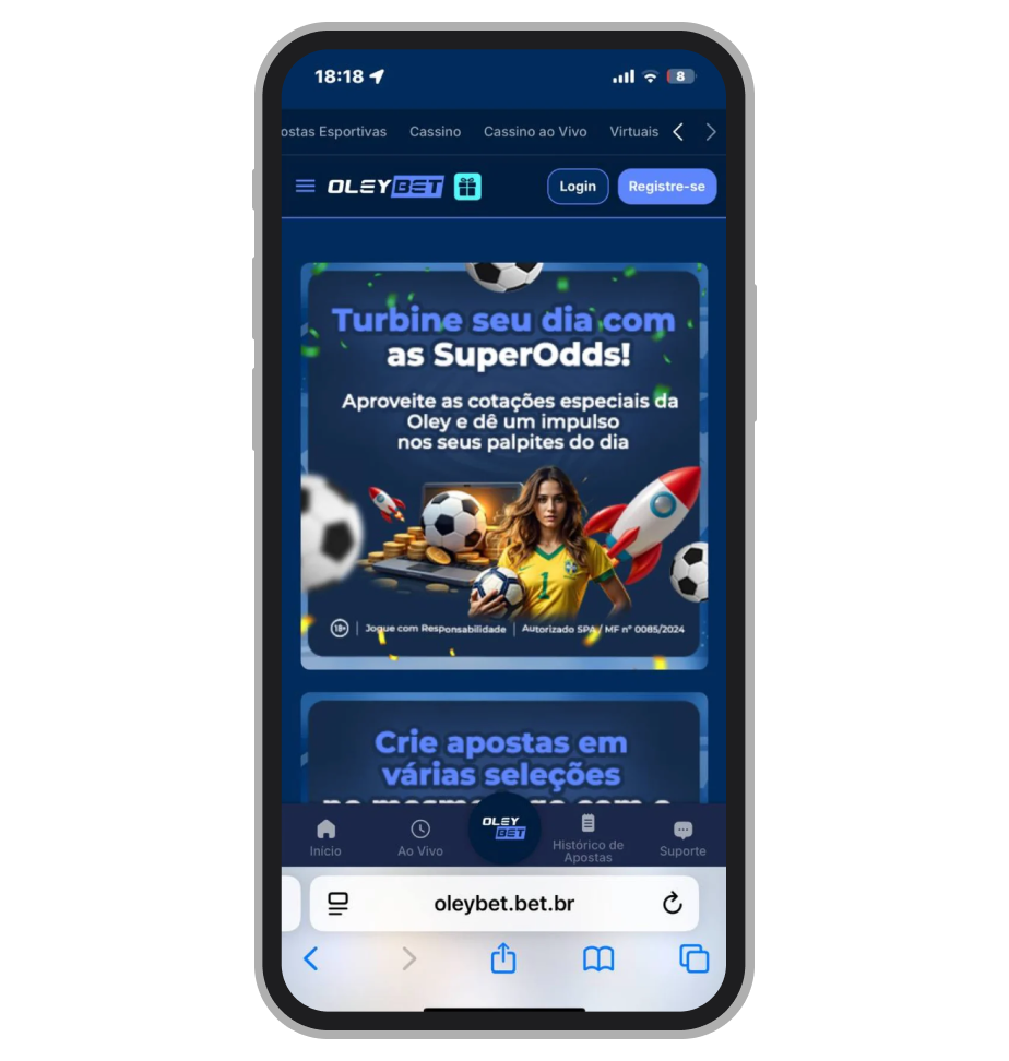 Superodds na plataforma Oleybet