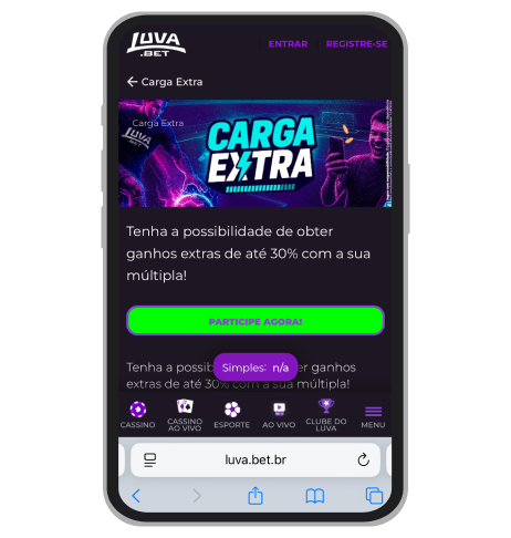 Oferta promocional da Luva.bet