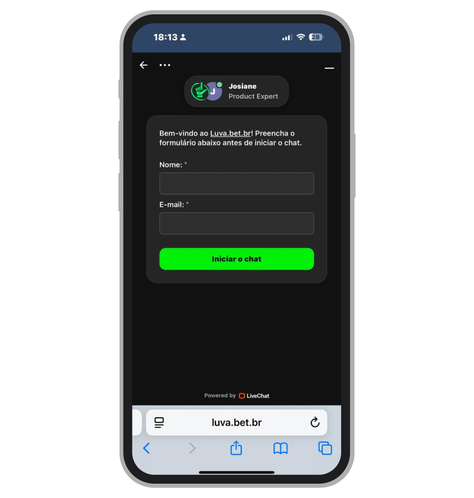 Informe seu nome e e-mail de cadastro para que o sistema identifique seu perfil