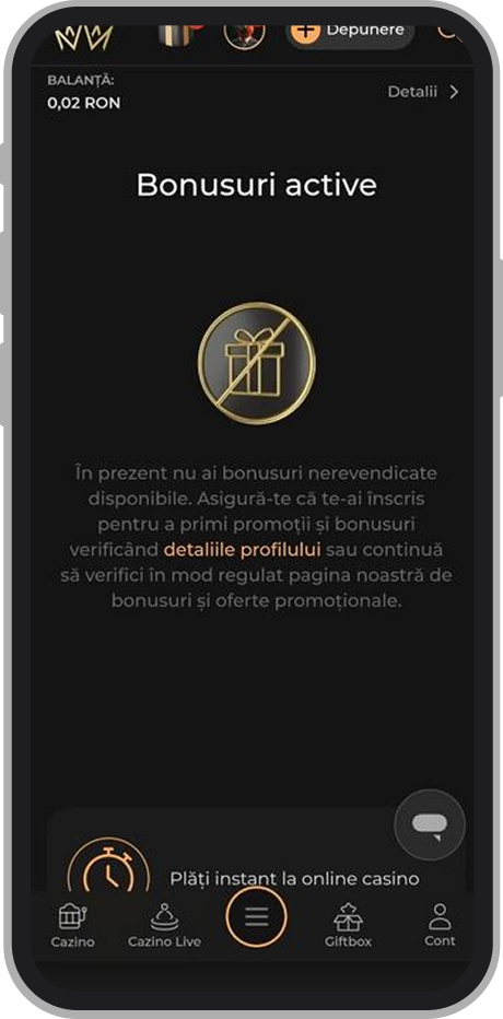 Bonusuri active Princess Casino