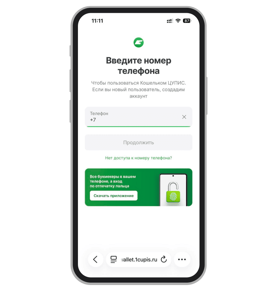 Регистрация в ЦУПИС