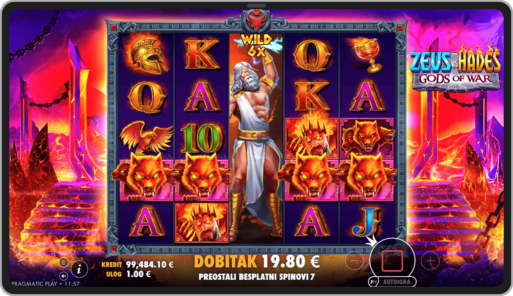 Bonus igra u modu Hada