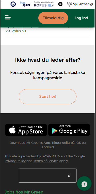 Links på hjemmesiden