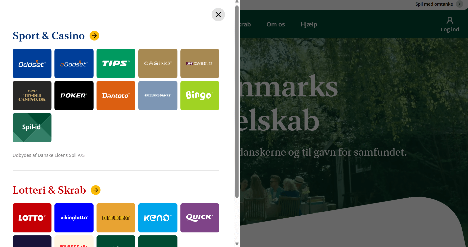 Danske Spil hjemmeside