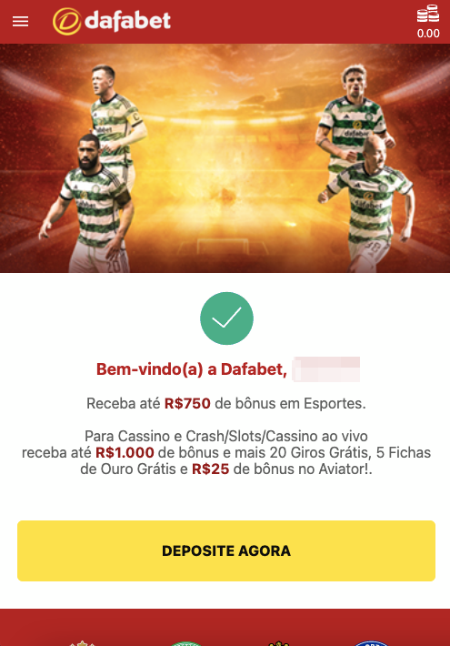 Deposite fundos para começar a jogar