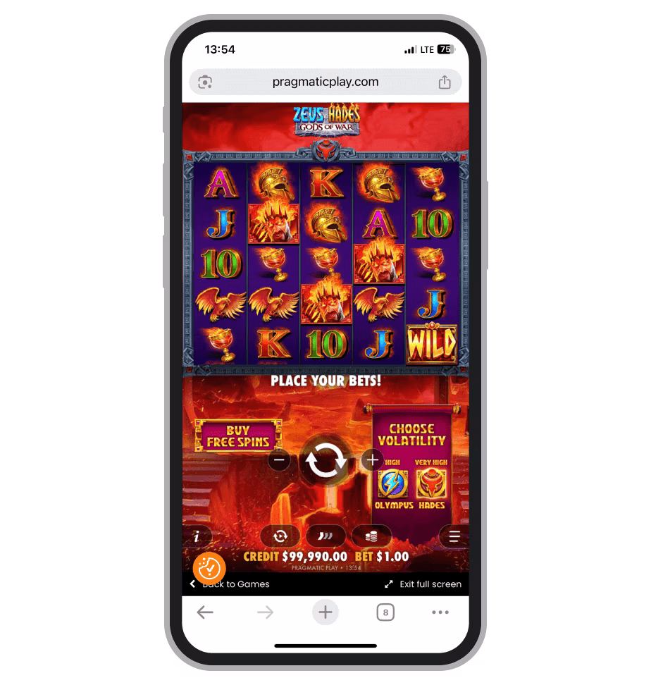 Zeus vs Hades — Gods of War, режим Hades