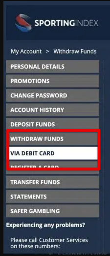 Select your preferred withdrawal method