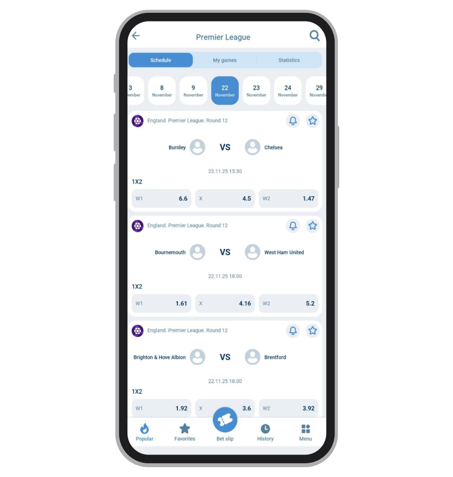 Ponuda za klađenje na Premijer ligu