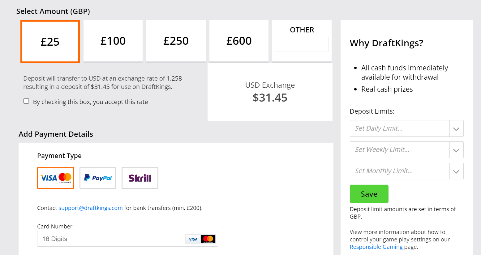 View payment options