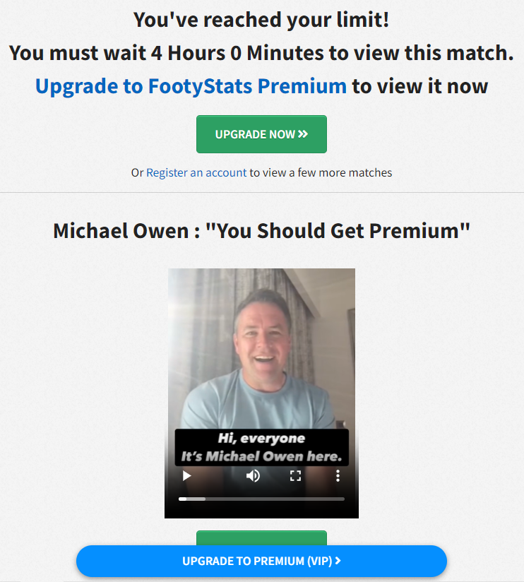 Майкл Оуэн просит купить премиум на сайте