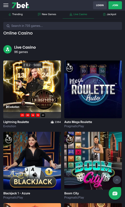 Live casino