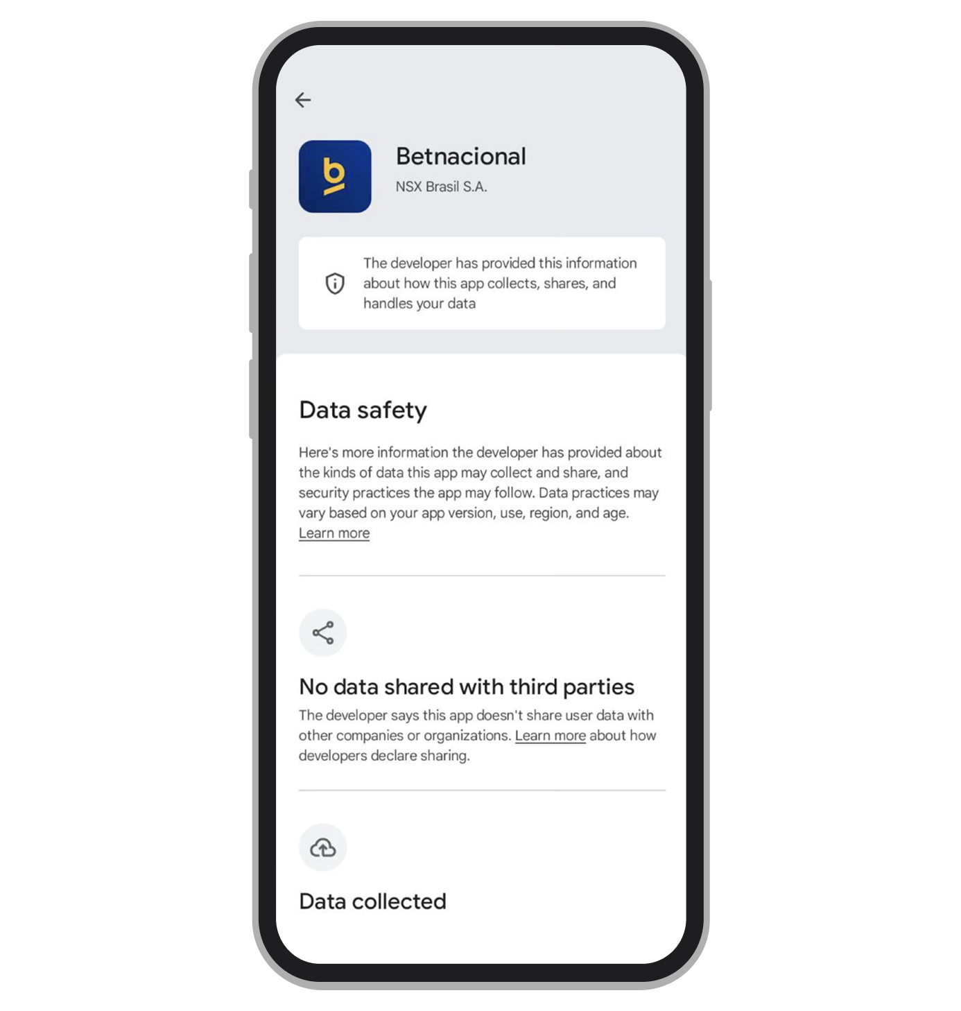 Seguridade da informação no app Betnacional