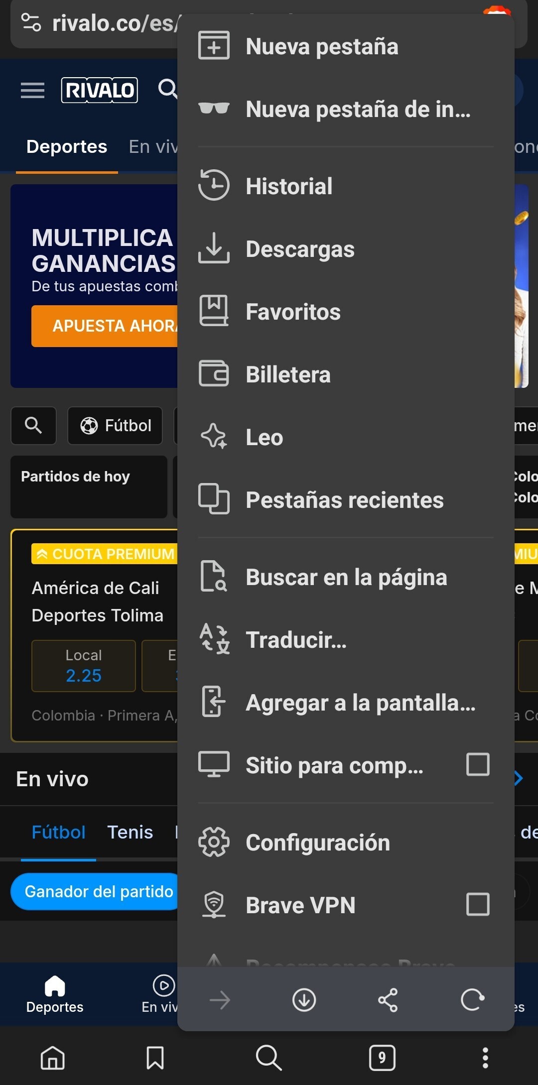 Agregar a la pantalla de inicio